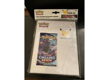 Pokemon Binder And Pokemon Sword And Shield Chilling Reign Sealed Pack