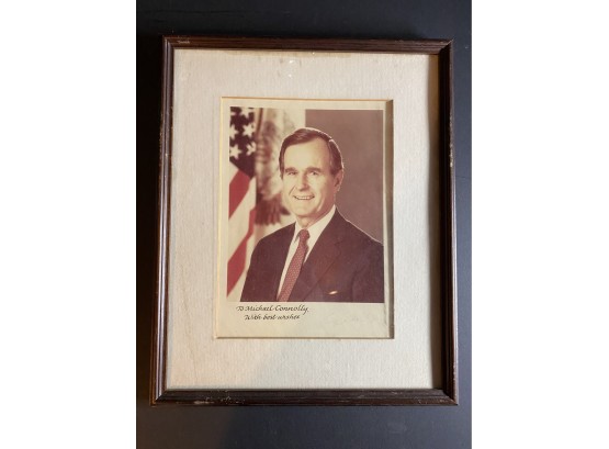 President George Bush, Sr. Framed Picture