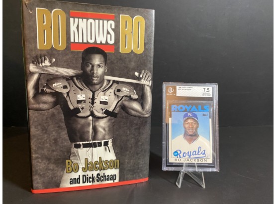 86 Topps Traded Bo Jackson # 50T Beckett 7.5 Plus Bo Knows Bo Book