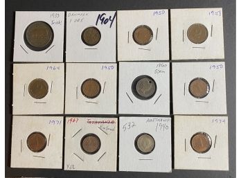 Coins From  Germany, Finland, Spain, Etc. 12 Coins