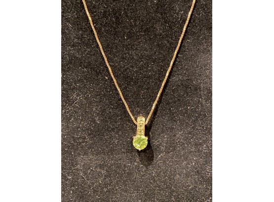 14K Gold Necklace And Pendant 3.5 Grams -19' Long