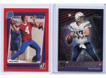 21 Donruss Rated Rookie Sam Ehlinger And 21 Donruss Retro Series Philip Rivers
