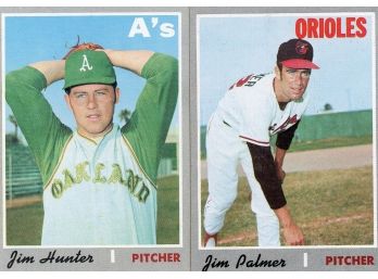 1970 Topps Jim Palmer #449 And Jim Hunter #565