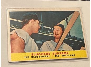 1958 Topps #321 Ted Williams And Ted Kluszewski - Sluggers Supreme