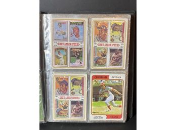 84 Tops Walter Payton # 228, 86 Home Run Legends Mickey Mantle, 74 Topps Johnny Bench  Small Binder