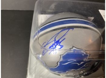 Eric Ebron, Detroit Lions Signed Mini Helmet COA JSA