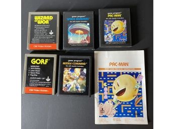 Atari Games- Pac- Man, Wizard Of Wor, Space Invaders, Missile Command, And Gorf