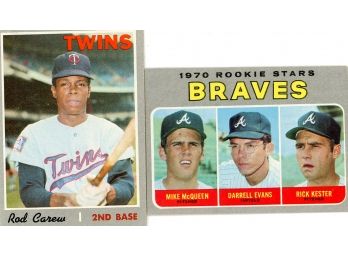 1970 Topps Rod Carew Plus 1970 Rookie Stars Braves #621