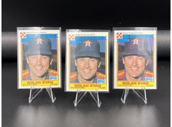 3 Nolan Ryan Cards- 1984Topps 1st Collectors Edition Cards