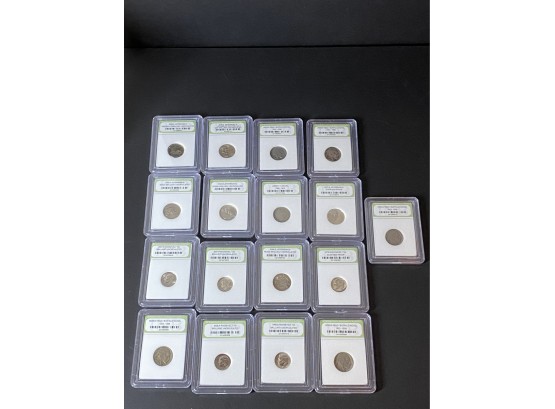 INB Slabbed Mixed Coins- 17 Coins