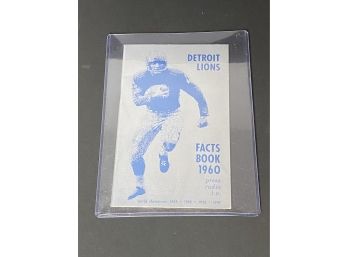 1960 Detroit Lions Facts Book
