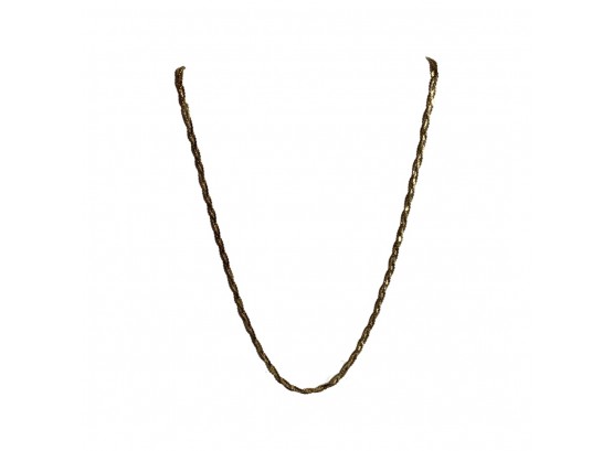 14k Braided Gold Necklace-3.94g, 16in