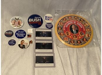 Reagan- Bush Jr. GOP Collectors Pins, Etc Lot