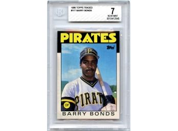 Rookie 1986 Topps Traded Barry Bonds #11T Beckett 7 NM