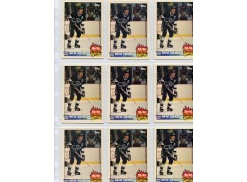 1990 Topps Wayne Gretzky # 12 89-90 Team Scoring Leaders - 9 Cards