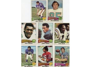 1975 Topps Football Card Lot-Jim Marshall, Jim Plunkett, Carl Eller, And More!
