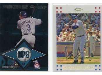 Numbered  04 Donruss Alex Rodriguez 992/995 And 07 Topps Chrome 14/99
