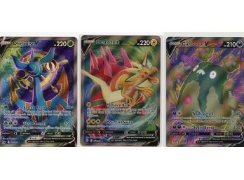 Pokemon Dhelmise V, Dracozolt V , And Garbodor V- 3 Cards