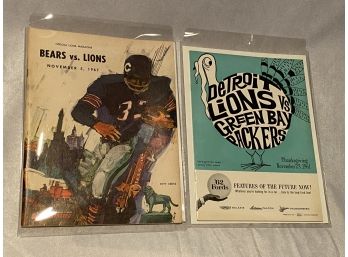 Lions Gridiron News 11/23/61  Detroit Lions Vs. Green Bay Packers And Bear Vs. Lions 11567 Programs