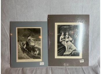 The Mirror And The Comjnc Storn - 1880s England- Etchings With Mattings