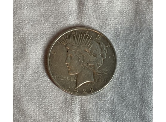 1922- D Peace Silver Dollar