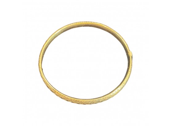 14K Gold Bangle Bracelet- 7.7g