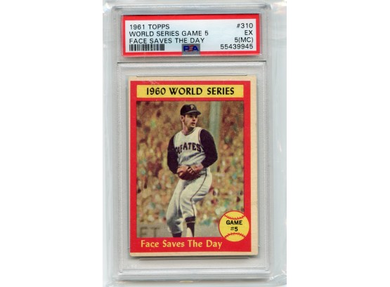 1961 Topps World Series Game 5 Face Saves The Day PSA 5 #310