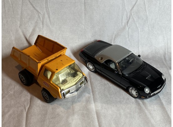 Tonka Orange Dump Truck And Thunderbird