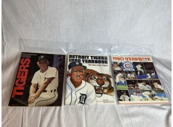 Detroit Tigers: 1980 Scorebook, 1980 Yearbook, 1986 Yearbook