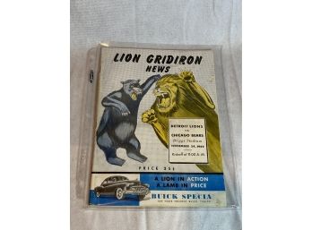 Lion Gridiron News Detroit Lions Vs Chicago Bears 11/24/1949