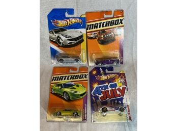 4 New Hot Wheels Cards