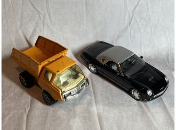 Tonka Orange Dump Truck And Thunderbird