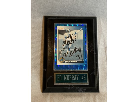 Eddie Murray #3 Autographed 1991 Score Football Card Detroit Lions - No COA