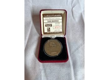 Dan Marino Bronze Mint Coin - The Highland Mint