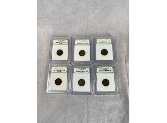 6 Early Lincoln Cents