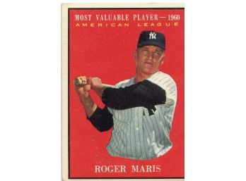 1961 Topps Most Valuable Player American League Roger Maris #478