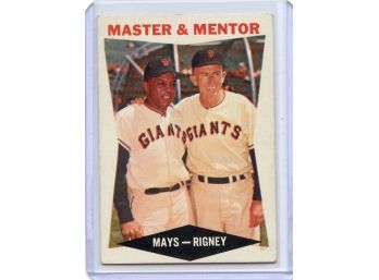 1960 Topps Master And Mentor Willie Mays & Bill Rigney #7