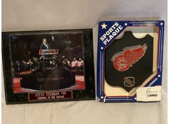 Red Wings Lot- Sports Plaque & Photo Plaque: Steven Yzerman Farewell To The Capitan