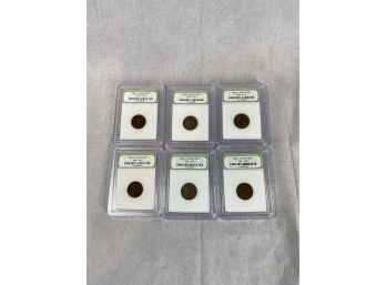 6 Early Lincoln Cents