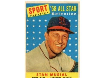 1958 Topps Stan Musial '58 STAR Magazine All Star Selection