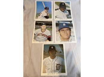 5 Pictures Of Detroit Tigers Players-Norm Cash, Ralph Houk, Aurelio Rodriguez, Woody Fryman, Gary Sutherland