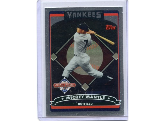2006 Topps National Baseball Card Dat Mickey Mantle #T2