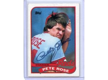 1989 Topps Pete Rose #505- Autographed NO COA