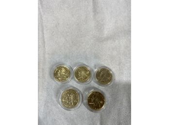 5 Gold Plated Quarters