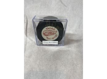 Shawn Burr Signed Red Wings Puck W/ Beckett COA