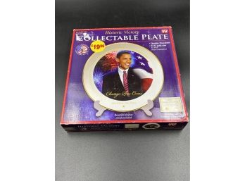 Historic Victory Collectable Barak Obama Plate