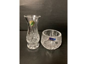 Marquis By Waterford Small Bowl Plus Crystal Vase