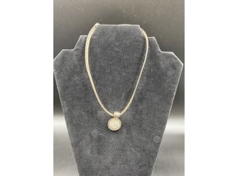 Silver Necklace With Silver Pendant