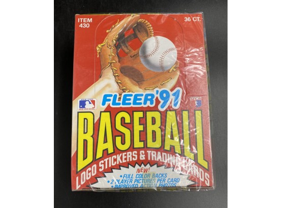 1991 Fleer Baseball Sealed Box- Sealed *Possible Barry Bonds, Bo Jackson, Ken Griffey, Jr, Nolan Ryan**