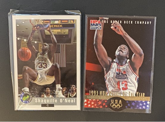 2 Shaquille O' Neal Cards